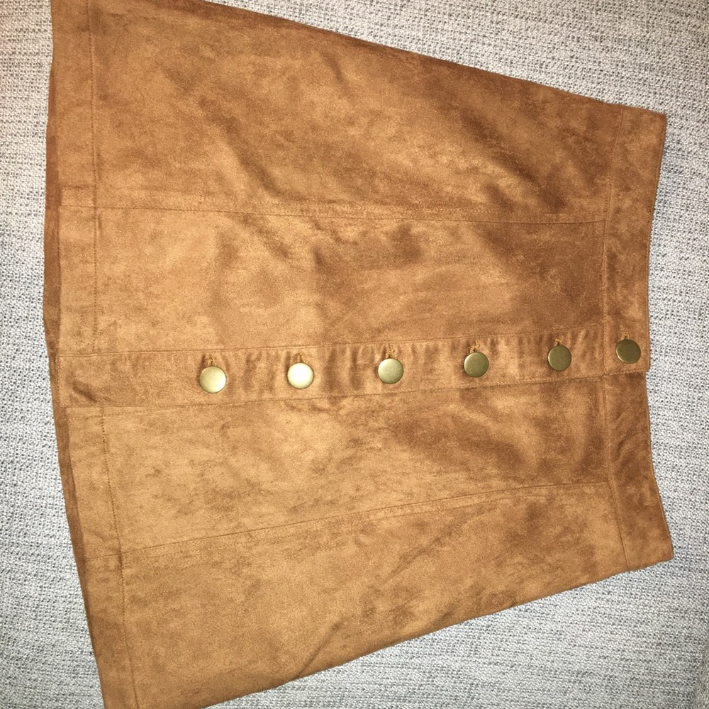 A Line Brown Skirt Button Up NWT Size 9